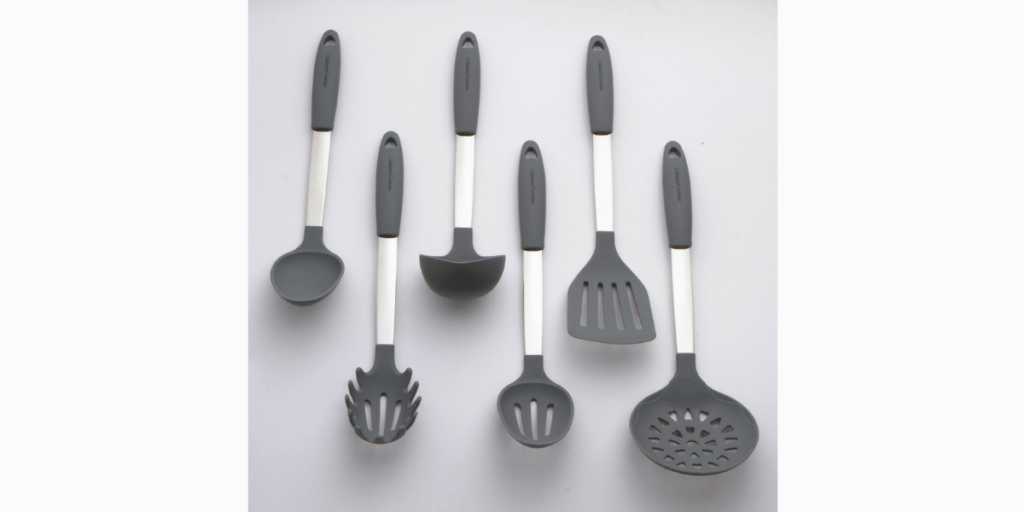 Cool gray kitchen utensils set