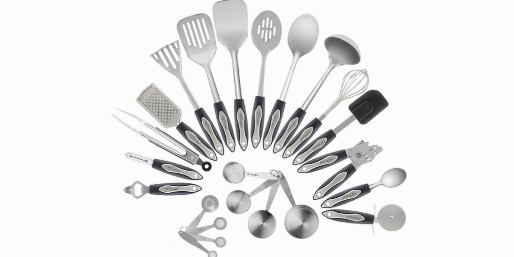 Stainless steel kitchen utensils set