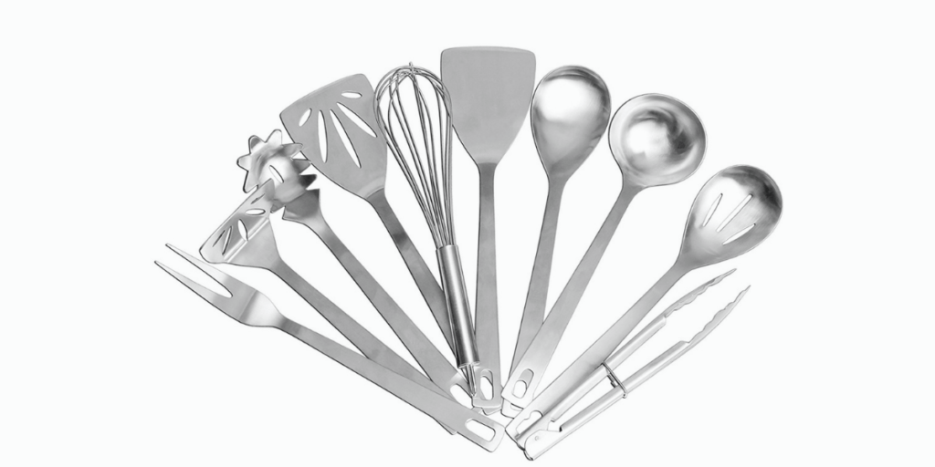 Stainless steel cooking utensils