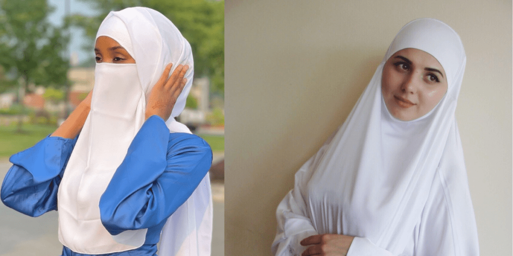 white niqab