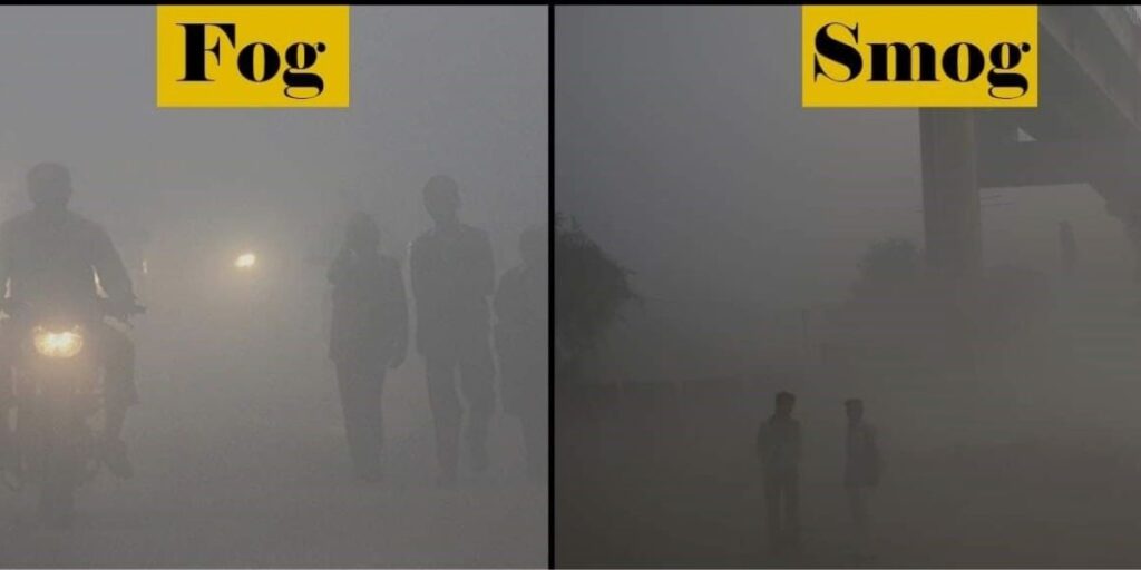 difference between smog and fog